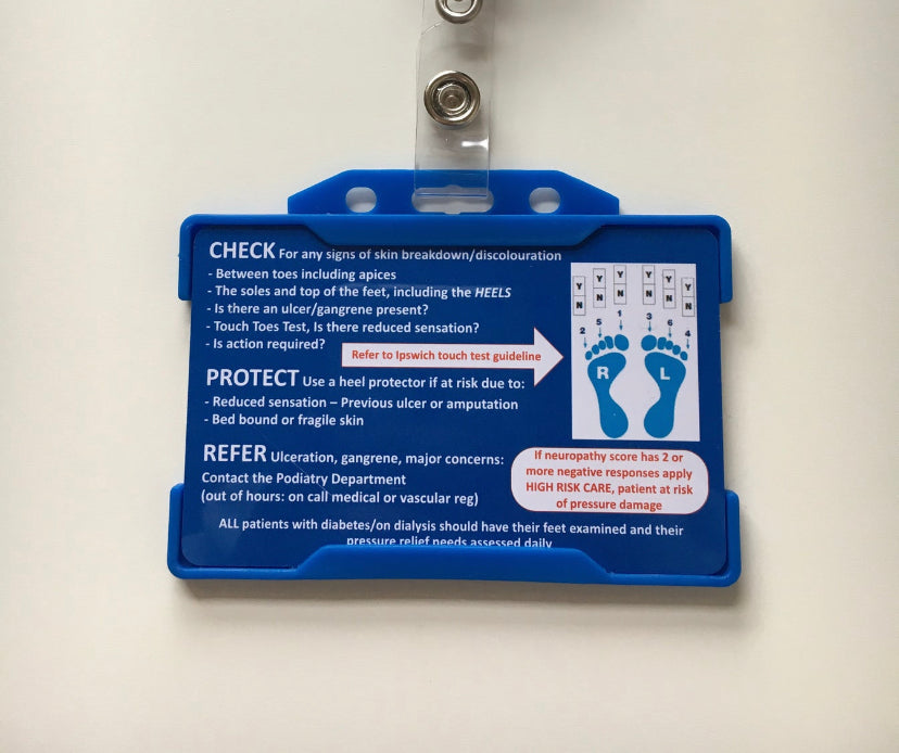 CPR Foot Check Badge (DB01) ex VAT